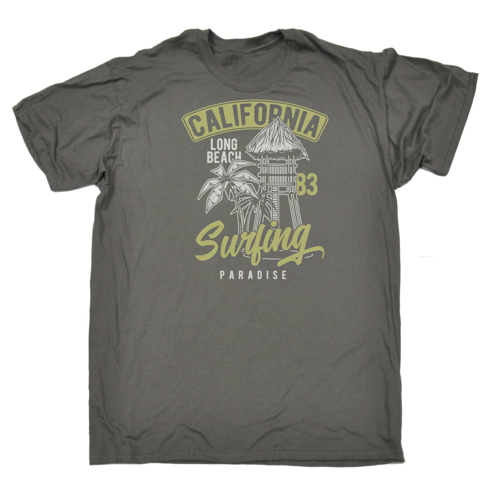 California Long Beach Surfing 83 - Mens Funny T-Shirt Tshirts