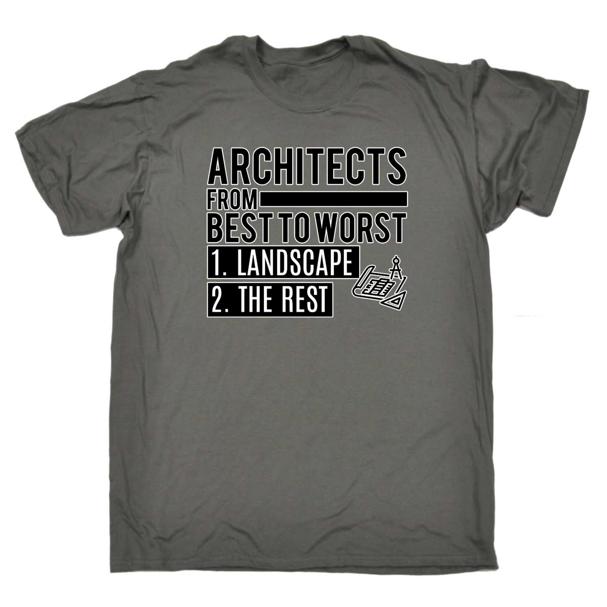 Architects From Best To Worst - Mens 123t Funny T-Shirt Tshirts
