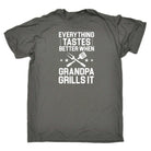 Everything Tastes Better Grills Grandpa Barbecue - Mens 123t Funny T-Shirt Tshirts