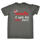 Santa It Was My Cats Fault Christmas - Mens Funny T-Shirt Tshirts