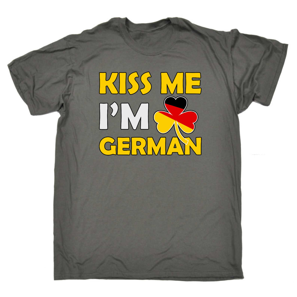 Kiss Me Im German Germany Flag Lucky - Mens 123t Funny T-Shirt Tshirts