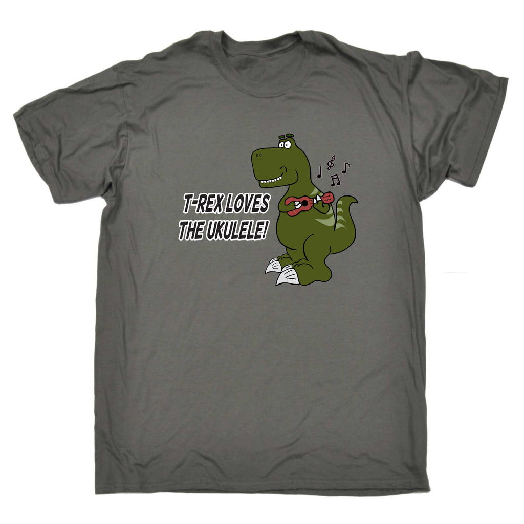 Trex Loves Ukulele Dinosaur - Mens Funny T-Shirt Tshirts