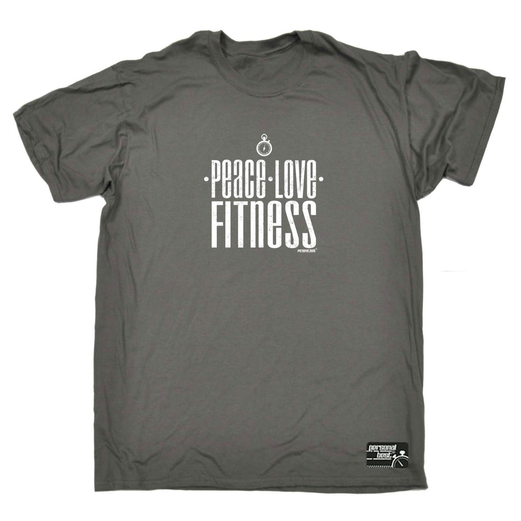 Pb Peace Love Fitness - Mens Funny T-Shirt Tshirts
