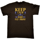 Keep Calm And Fly Away Aviation Plane - Mens 123t Funny T-Shirt Tshirts