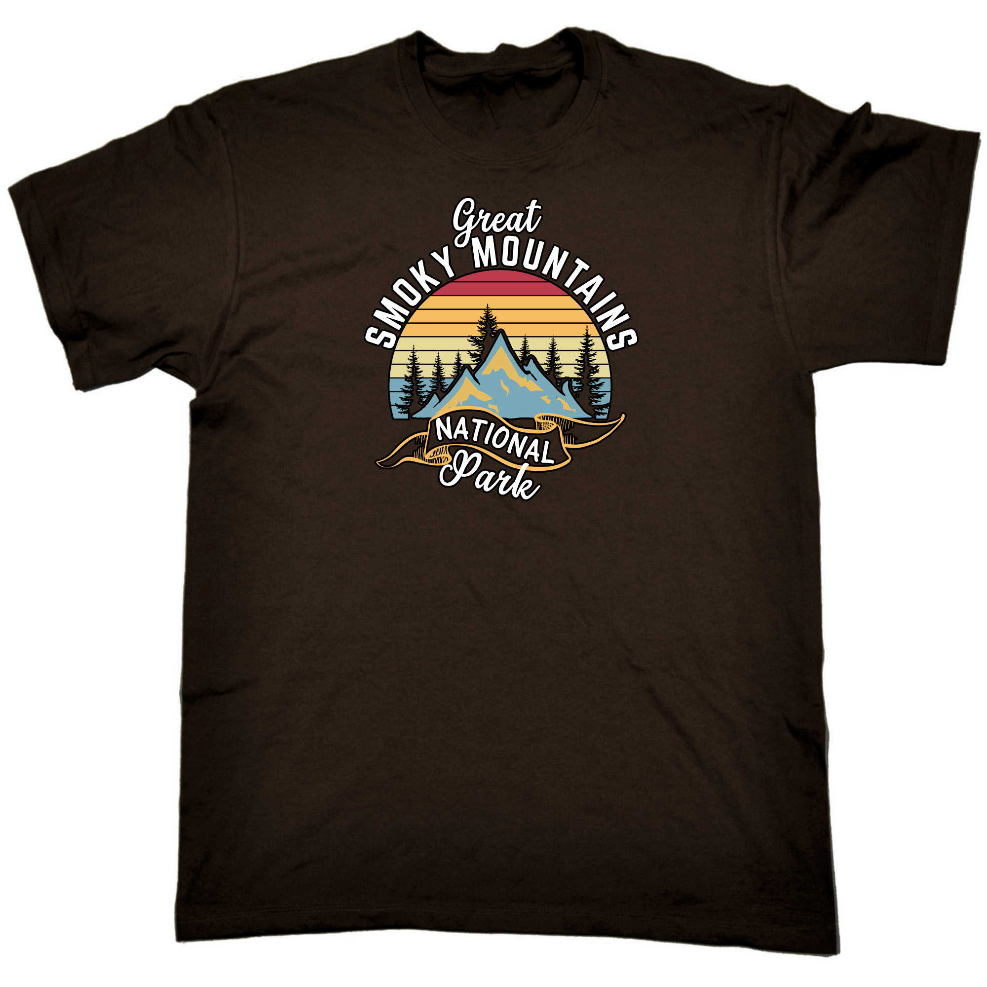 Great Smoky Mountains Hiking Climbing - Mens 123t Funny T-Shirt Tshirts