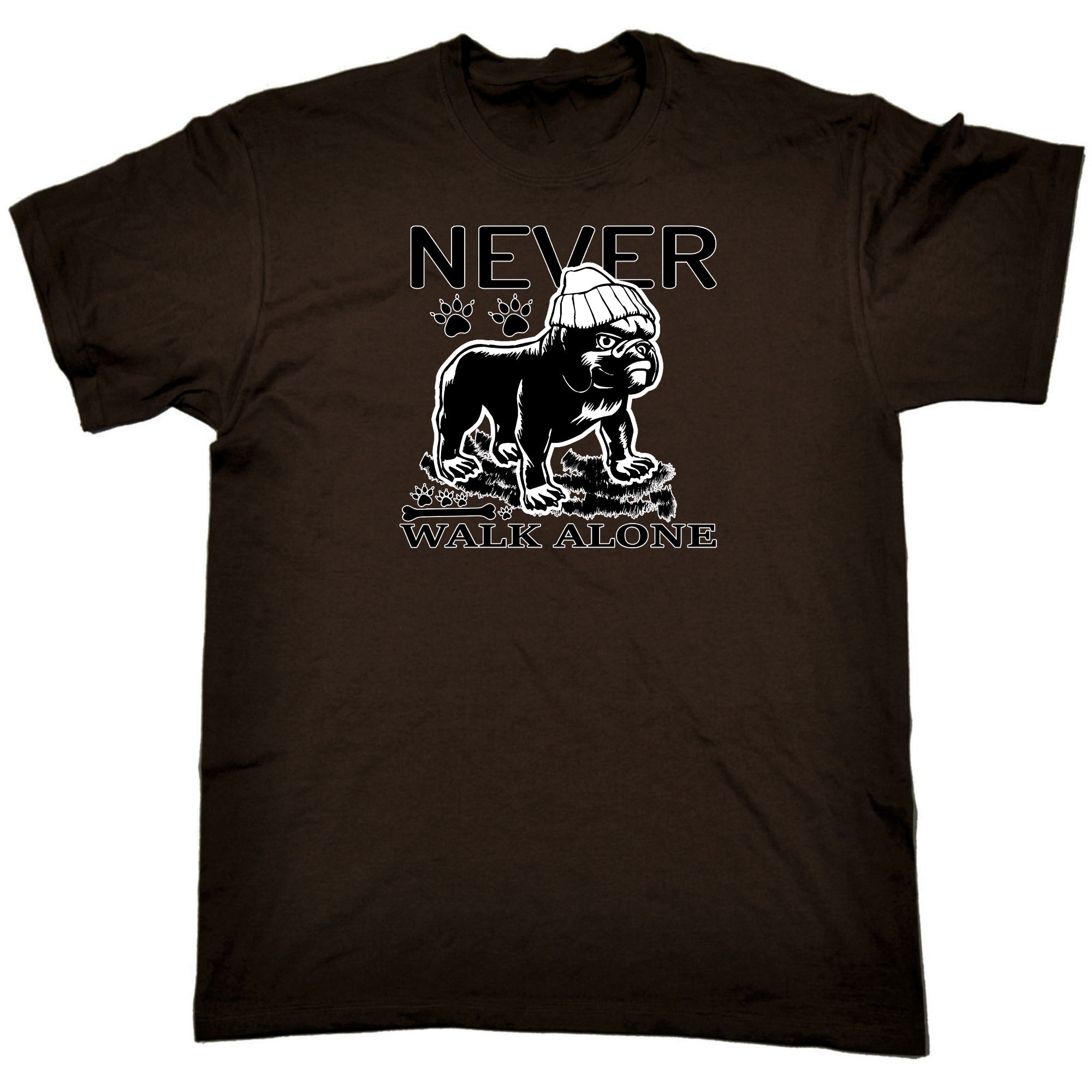 Never Walk Alone Dog - Mens 123t Funny T-Shirt Tshirts
