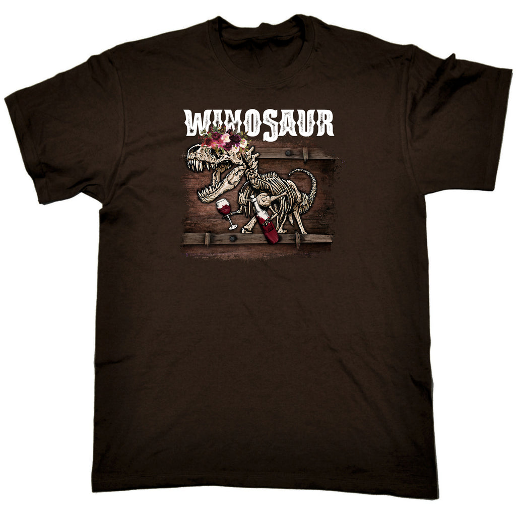 Winosaur Dinosaur Wine Drinking Alcohol - Mens Funny T-Shirt Tshirts