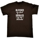 Bledded By God Spoiled By My Husband - Mens Funny T-Shirt Tshirts