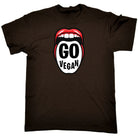 Go Vegan Tounge Mouth Food - Mens Funny T-Shirt Tshirts
