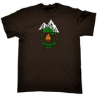 Wild Life Adventure Begins Mountains Camping - Mens 123t Funny T-Shirt Tshirts