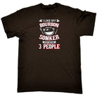 I Like Bourbon My Smoker 3 People Funny Bbq - Mens 123t Funny T-Shirt Tshirts