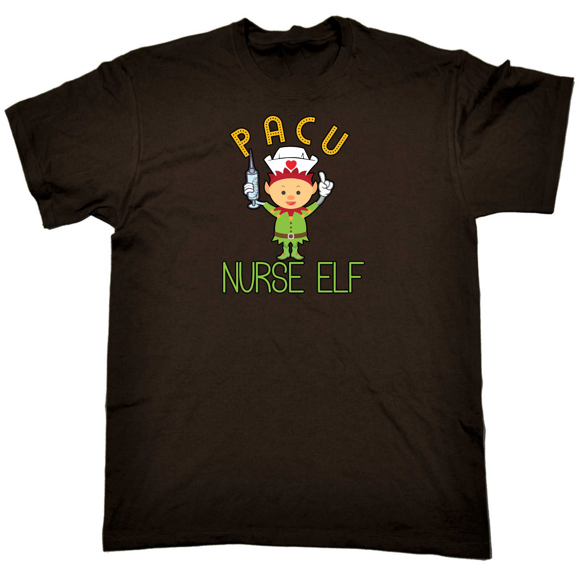 Pacu Nurse Elf - Mens 123t Funny T-Shirt Tshirts