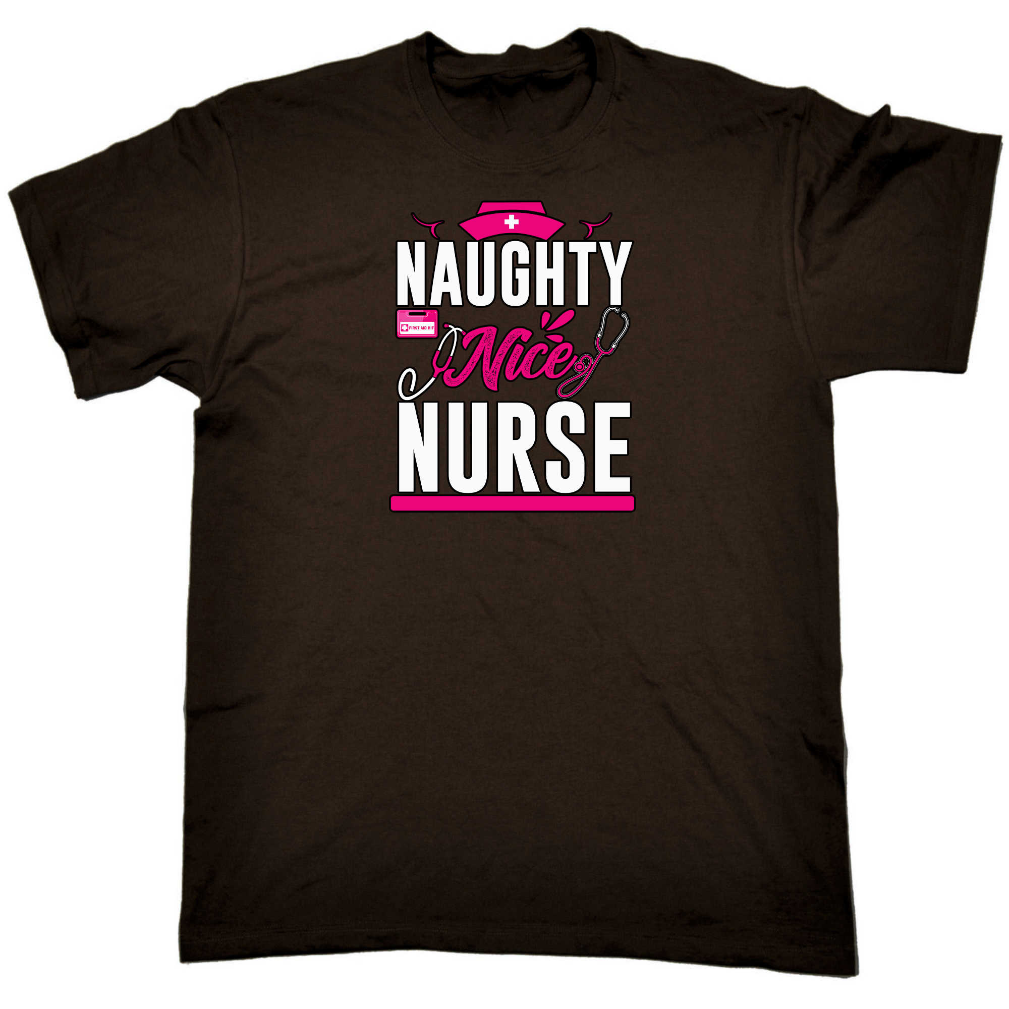 Naughty Nice Nurse - Mens 123t Funny T-Shirt Tshirts