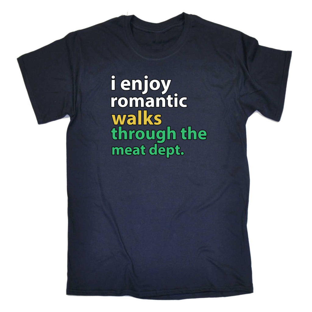 Bbq Romantic Walks Meat Dept Meat Smoking - Mens 123t Funny T-Shirt Tshirts