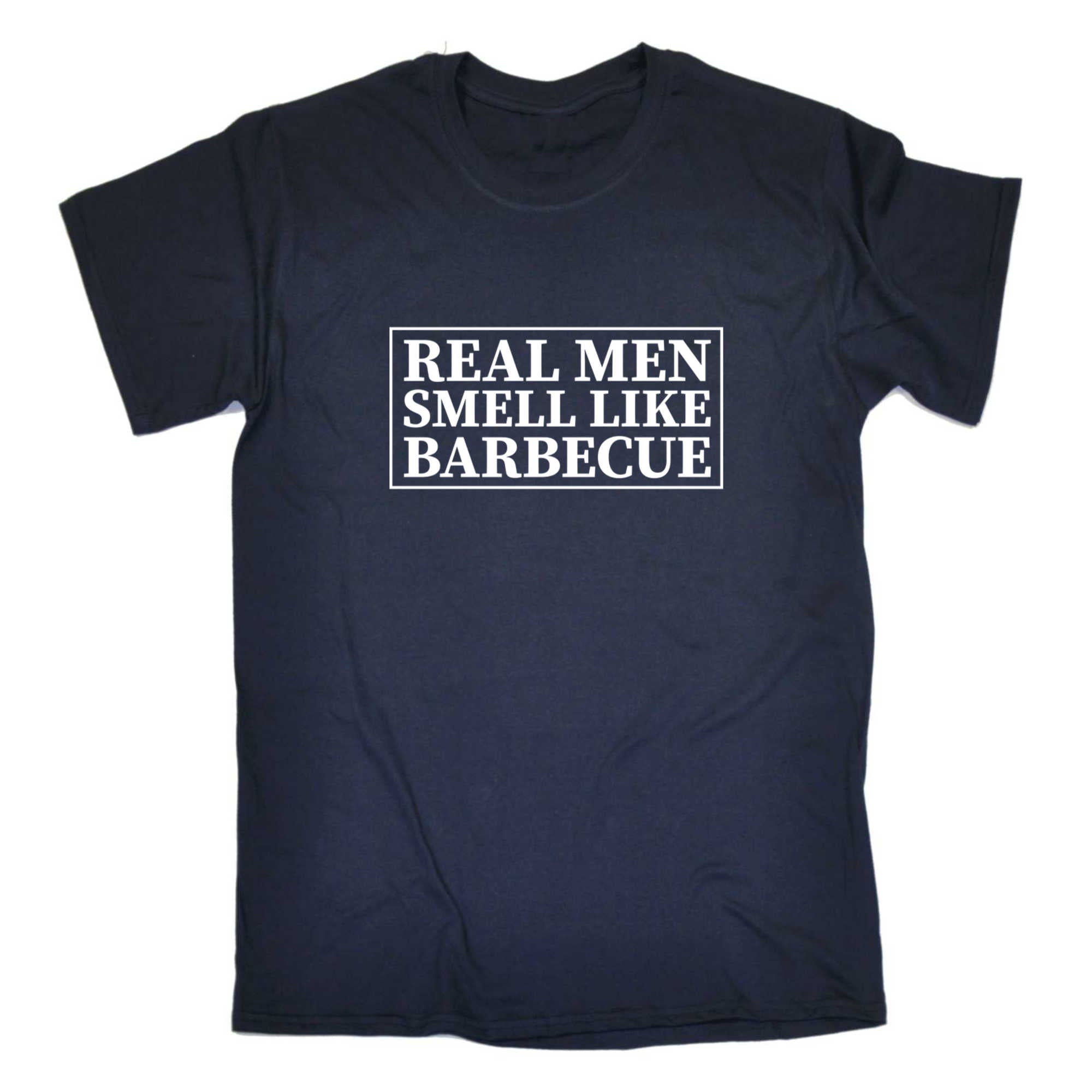 Real Men Smell Like Barbecue Bbq V1 Grilling - Mens 123t Funny T-Shirt Tshirts