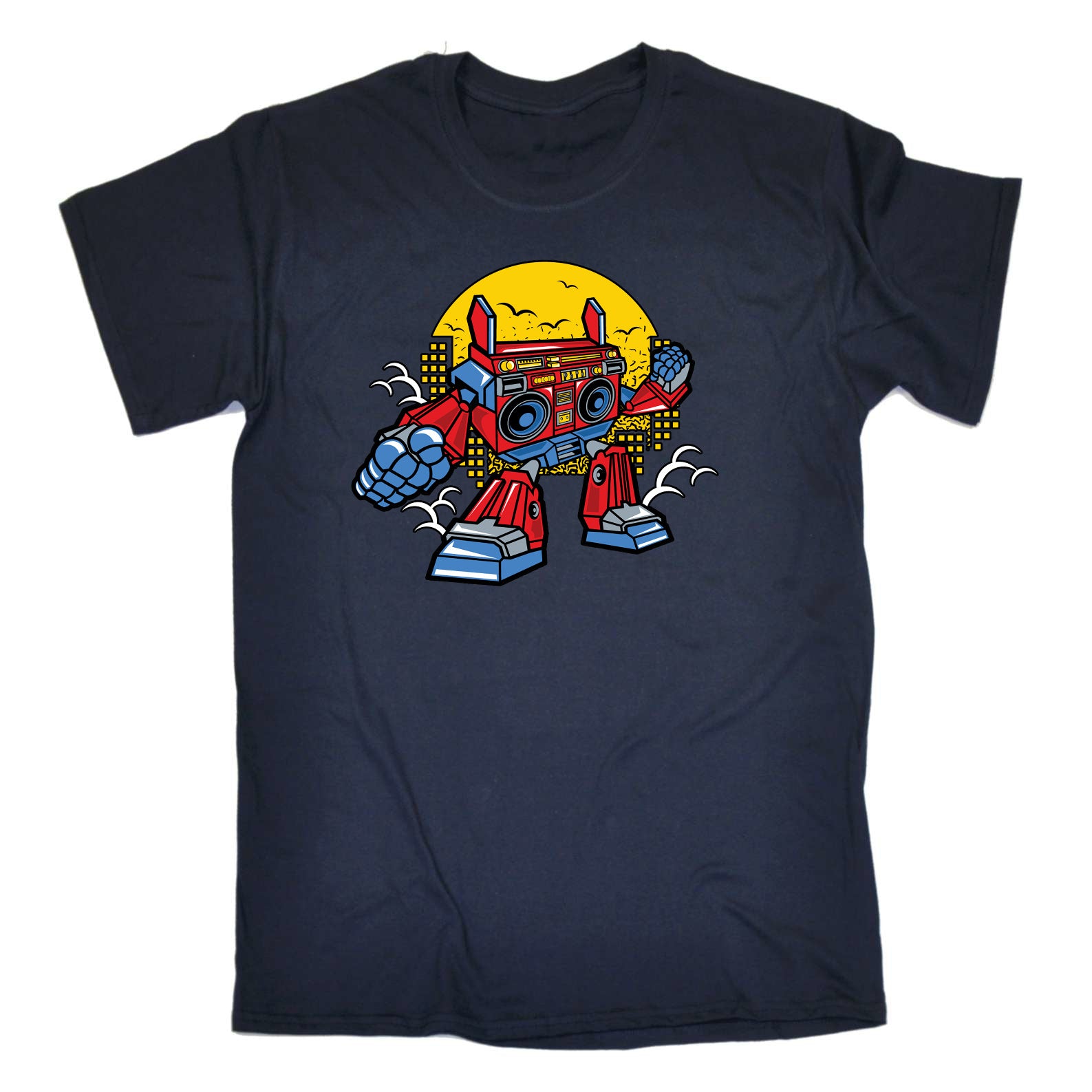 Boombox Robot Ghetto Blaster Retro - Mens Funny T-Shirt Tshirts