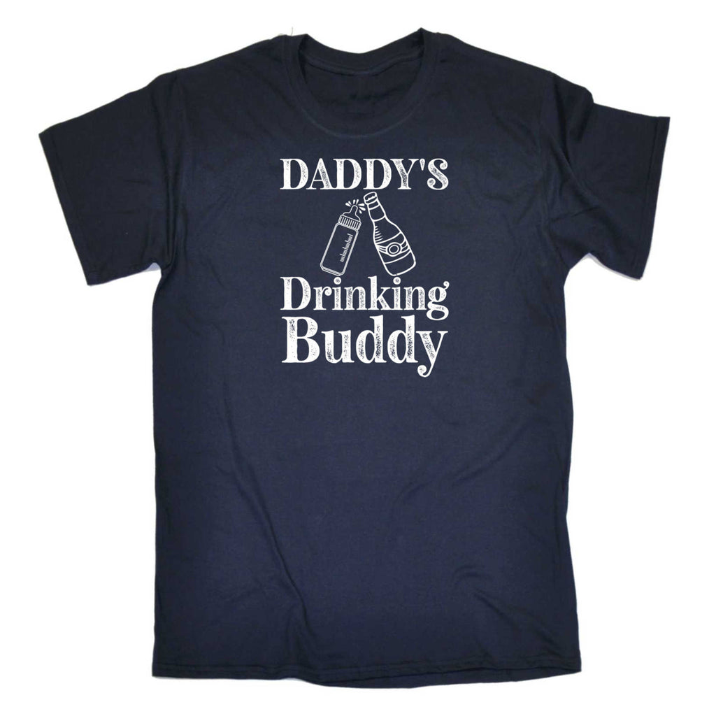 Daddys Drinking Buddy File Baby Father - Mens 123t Funny T-Shirt Tshirts