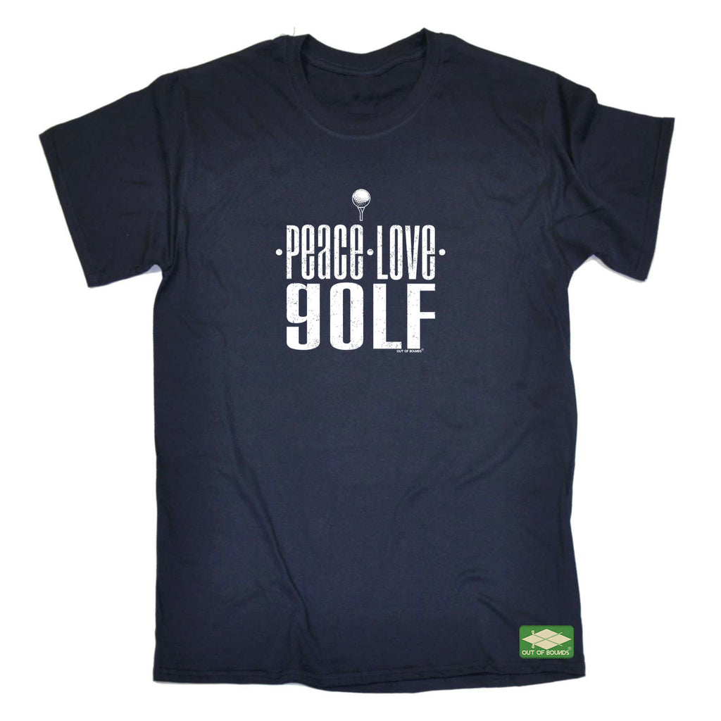 Oob Peace Love Golf - Mens Funny T-Shirt Tshirts