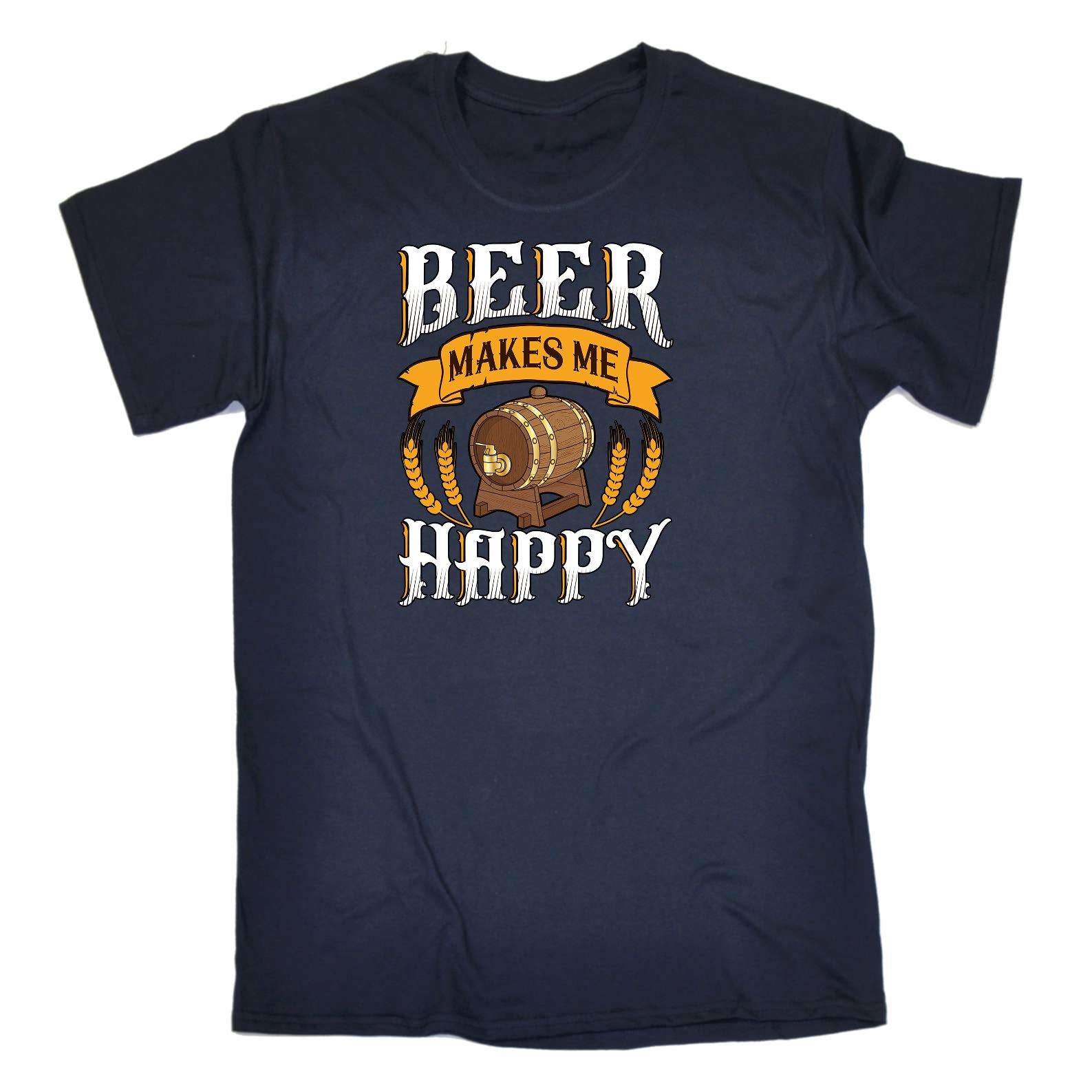 Beer Makes Me Happt Alcohol - Mens Funny T-Shirt Tshirts