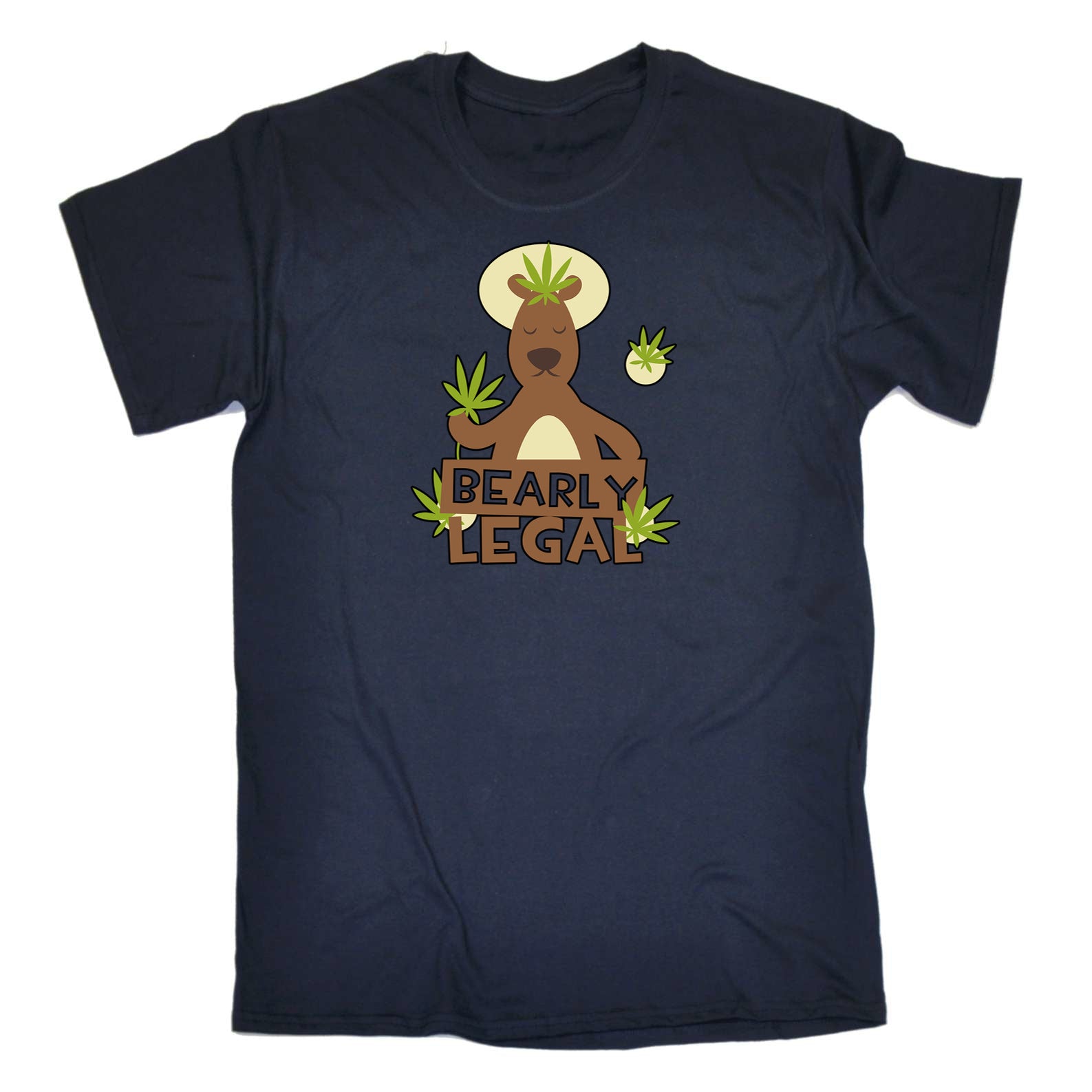 Bearly Legal Bear Weed - Mens 123t Funny T-Shirt Tshirts