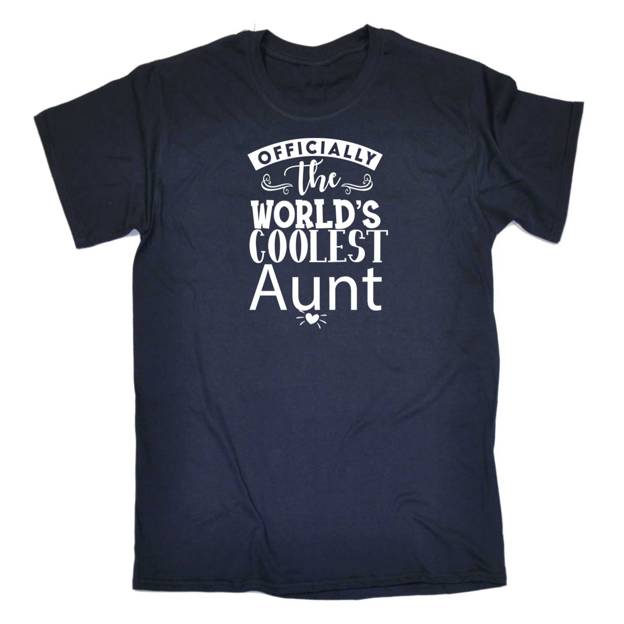 Officially The Worlds Coolest Aunt Auntie - Mens 123t Funny T-Shirt Tshirts