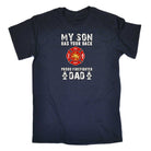 My Son Has Your Back Proud Firefighter Dad - Mens 123t Funny T-Shirt Tshirts
