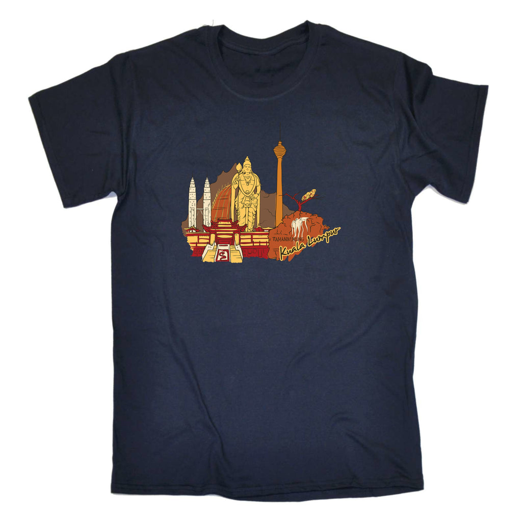 Kuala Lumpur Malaysia Country Flag Destination - Mens 123t Funny T-Shirt Tshirts