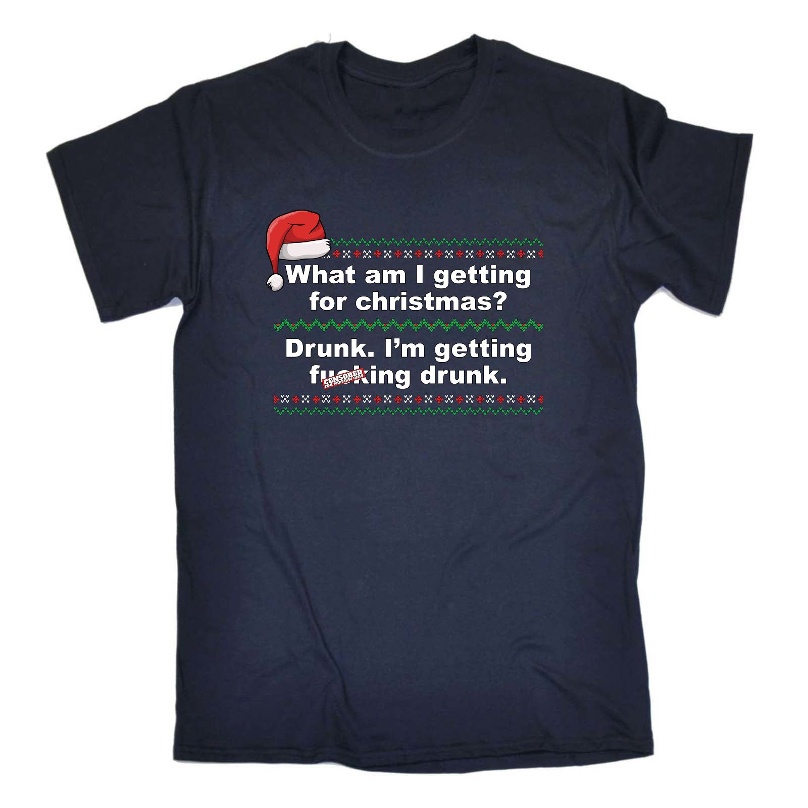 Getting Drunk For Christmas - Mens Funny T-Shirt Tshirts