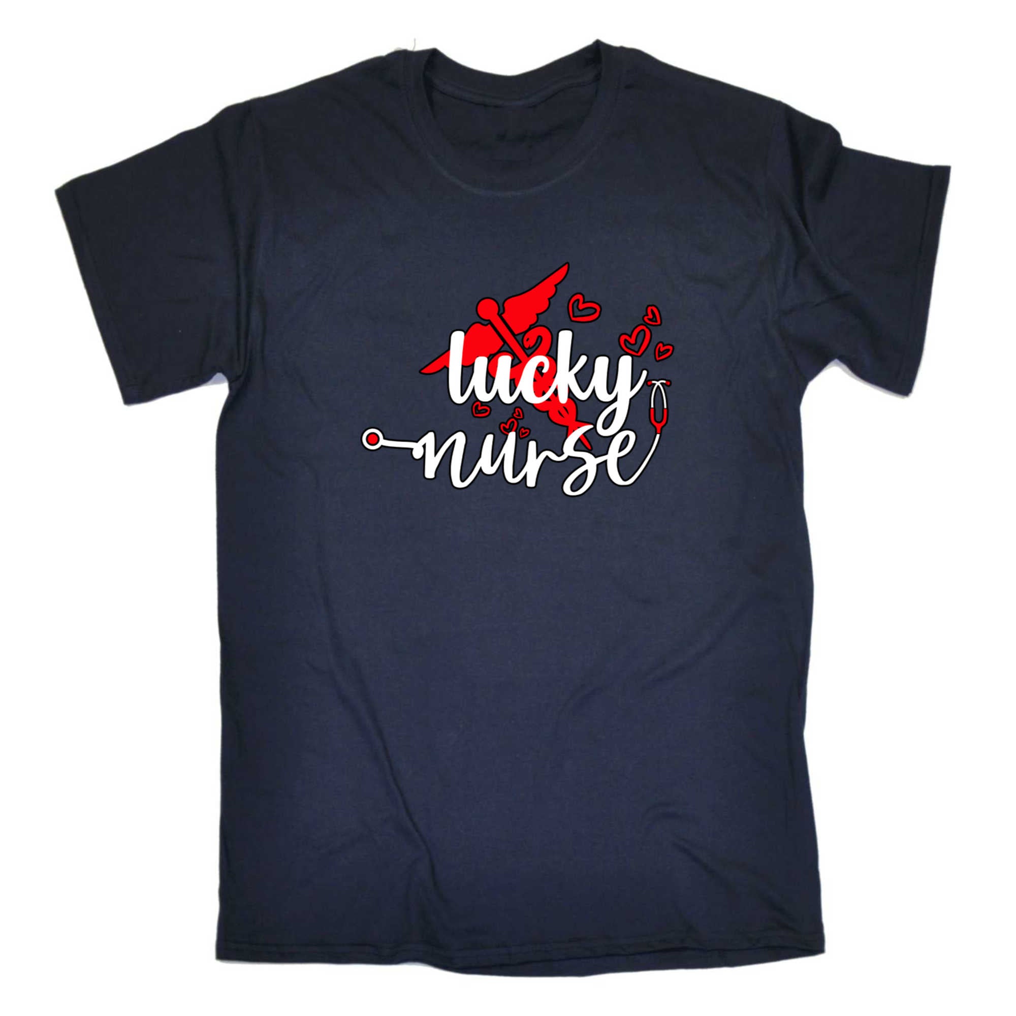 Lucky Nurse Nursing - Mens 123t Funny T-Shirt Tshirts