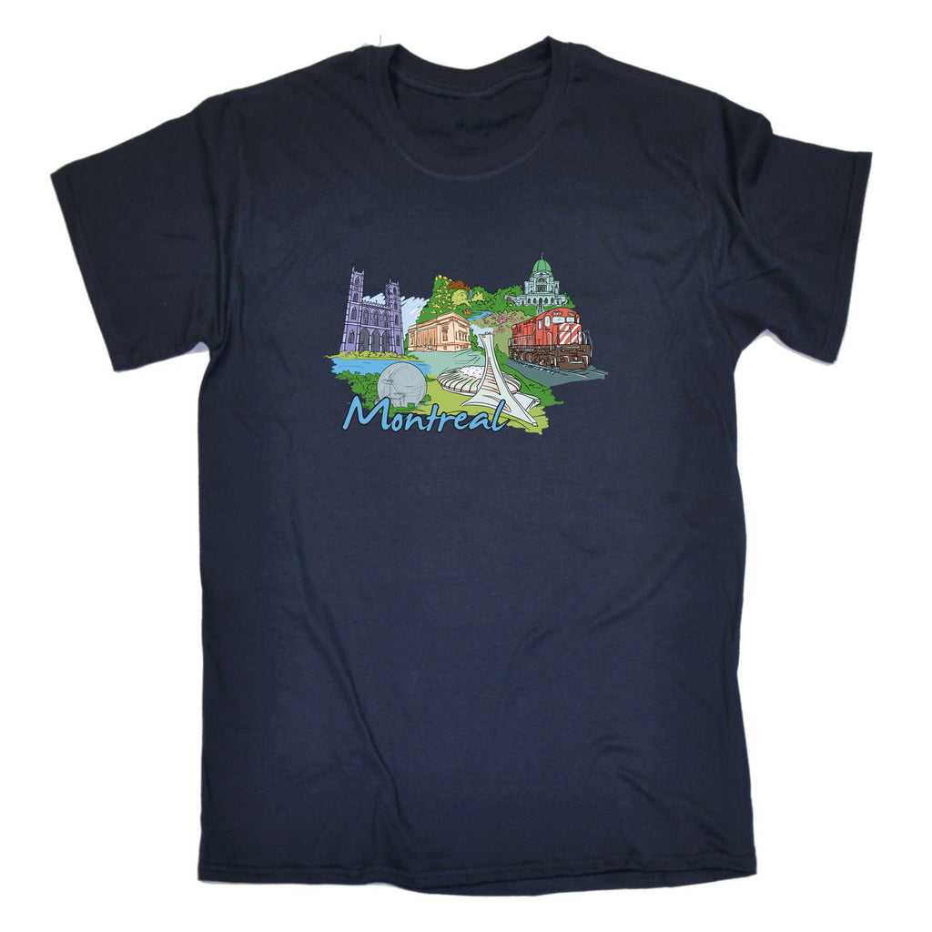 Montreal Canada Country Flag Destination - Mens 123t Funny T-Shirt Tshirts