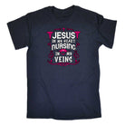 Jesus In My Heart Nursing In My Veins - Mens 123t Funny T-Shirt Tshirts