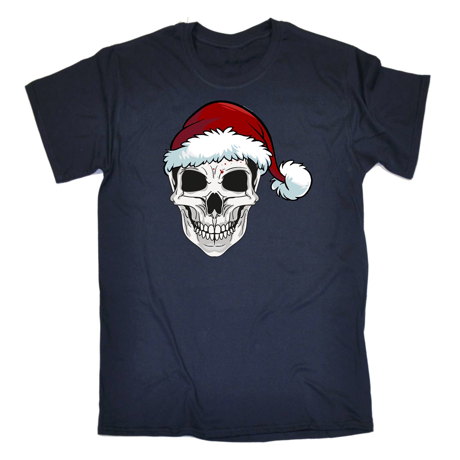 Santa Skull Christmas Xmas - Mens Funny T-Shirt Tshirts