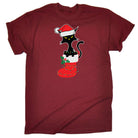Christmas Black Cat Cats Xmas Animal - Mens Funny T-Shirt Tshirts