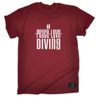 Ow Peace Love Diving - Mens Funny T-Shirt Tshirts