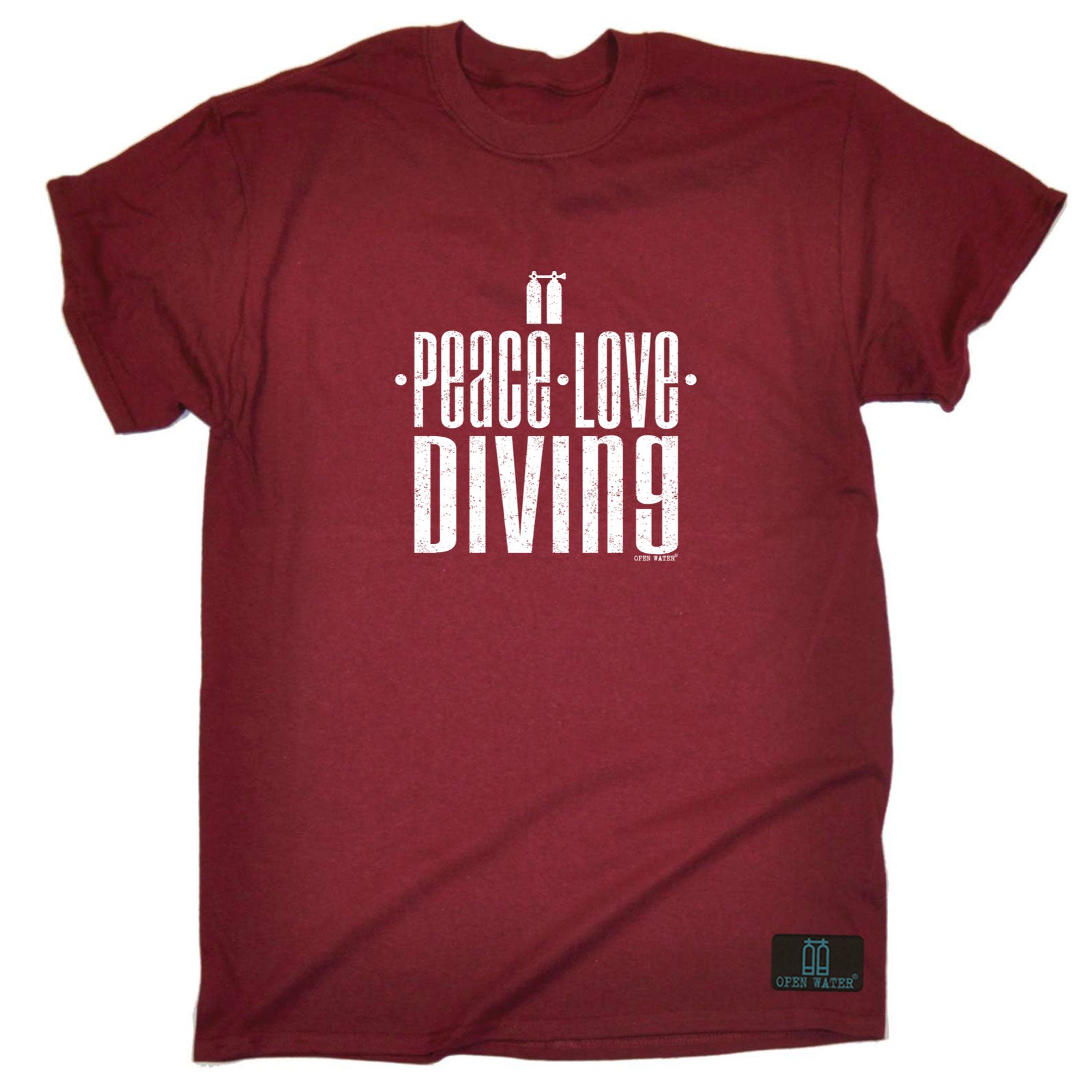 Ow Peace Love Diving - Mens Funny T-Shirt Tshirts