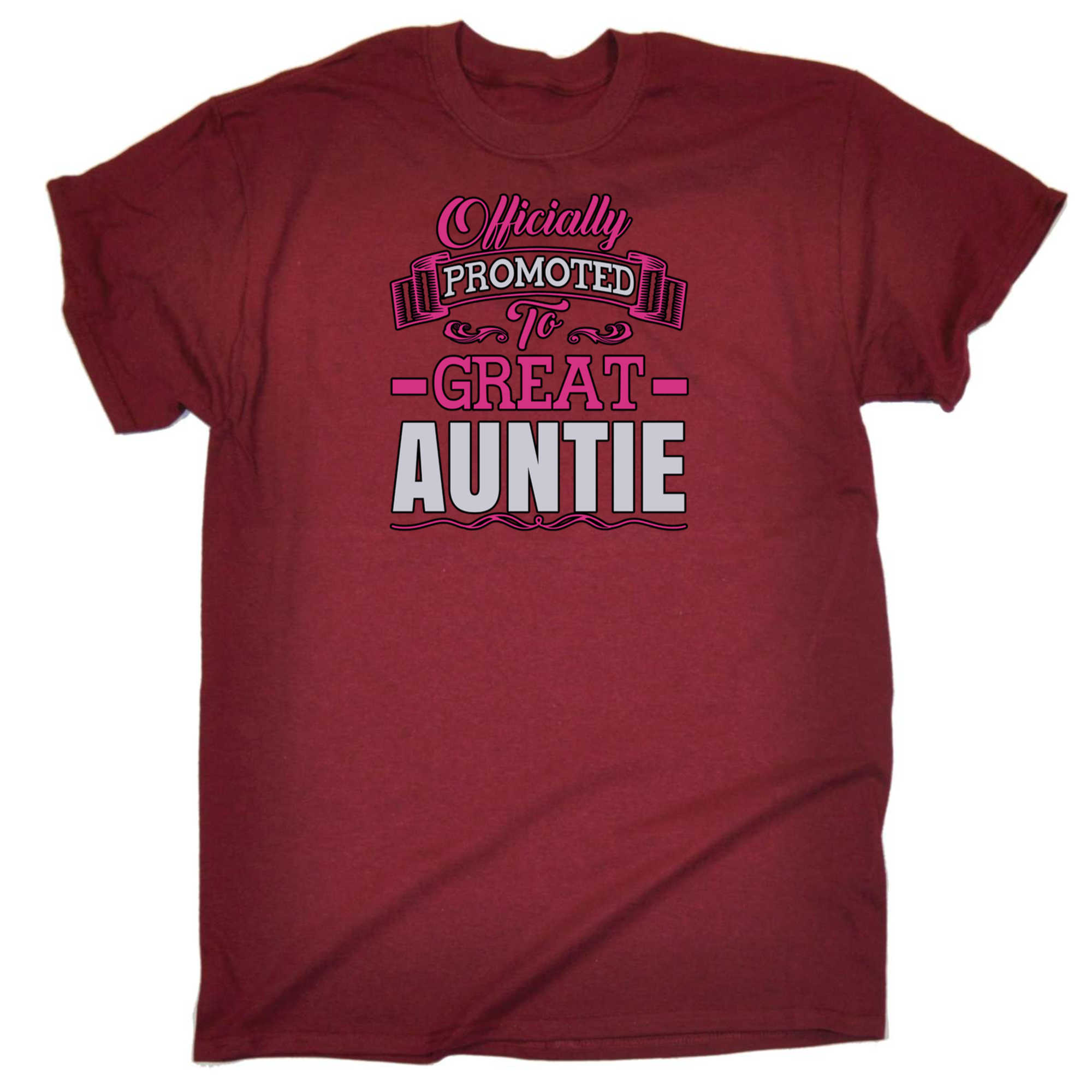 Officially Promoted To Great Auntie - Mens 123t Funny T-Shirt Tshirts