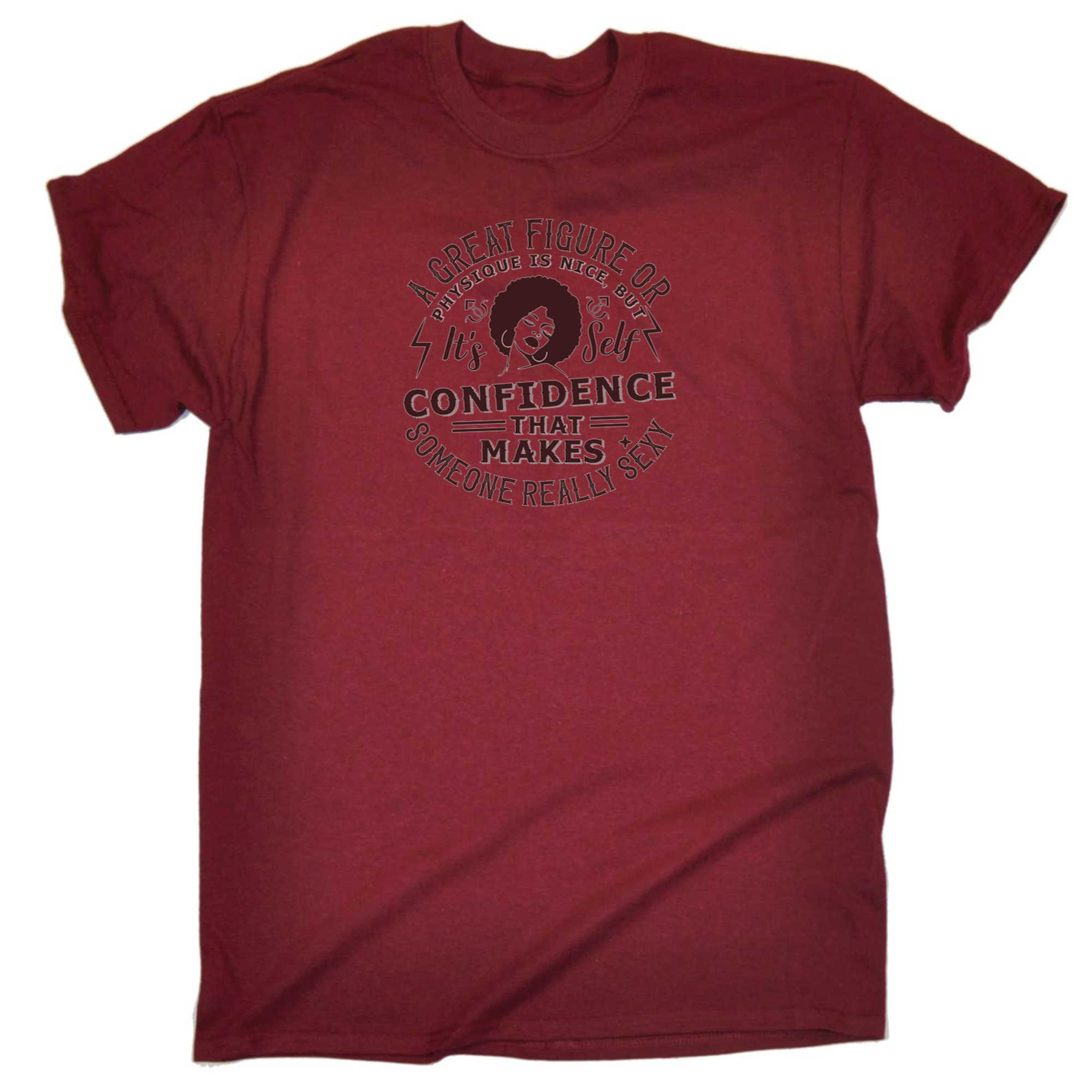 Great Figure Or Physique Is Nice Self Confidence - Mens 123t Funny T-Shirt Tshirts