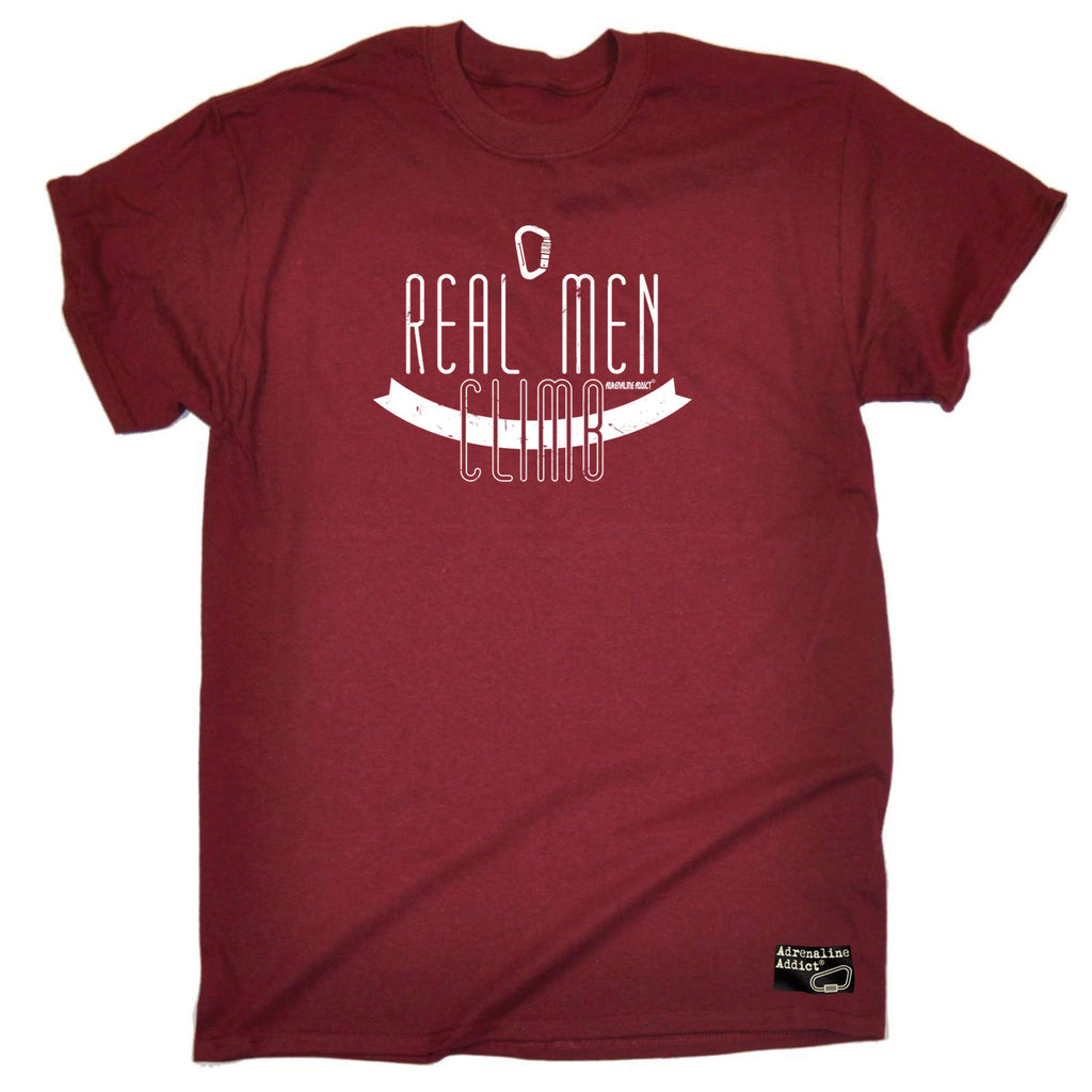Aa Real Men Climb - Mens Funny T-Shirt Tshirts