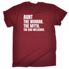 Aunt The Women The Myth White Mothers Day - Mens 123t Funny T-Shirt Tshirts