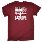 Electrician This Is What A Badass - Mens 123t Funny T-Shirt Tshirts
