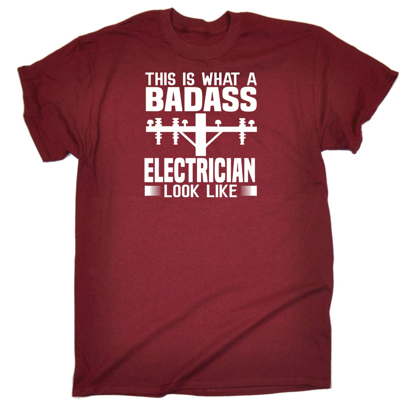 Electrician This Is What A Badass - Mens 123t Funny T-Shirt Tshirts