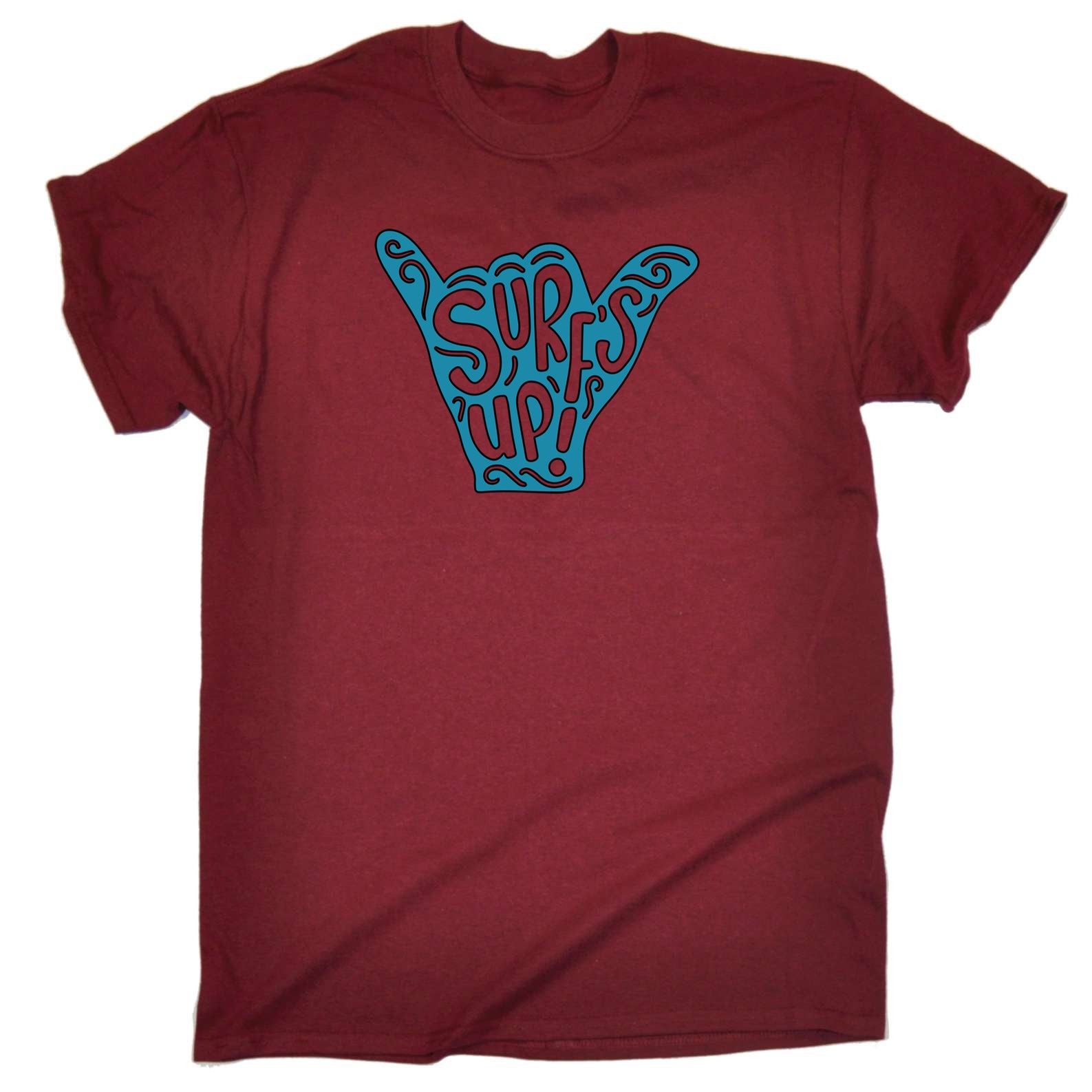 Surfs Up Surf Surfing Ok Hand - Mens 123t Funny T-Shirt Tshirts