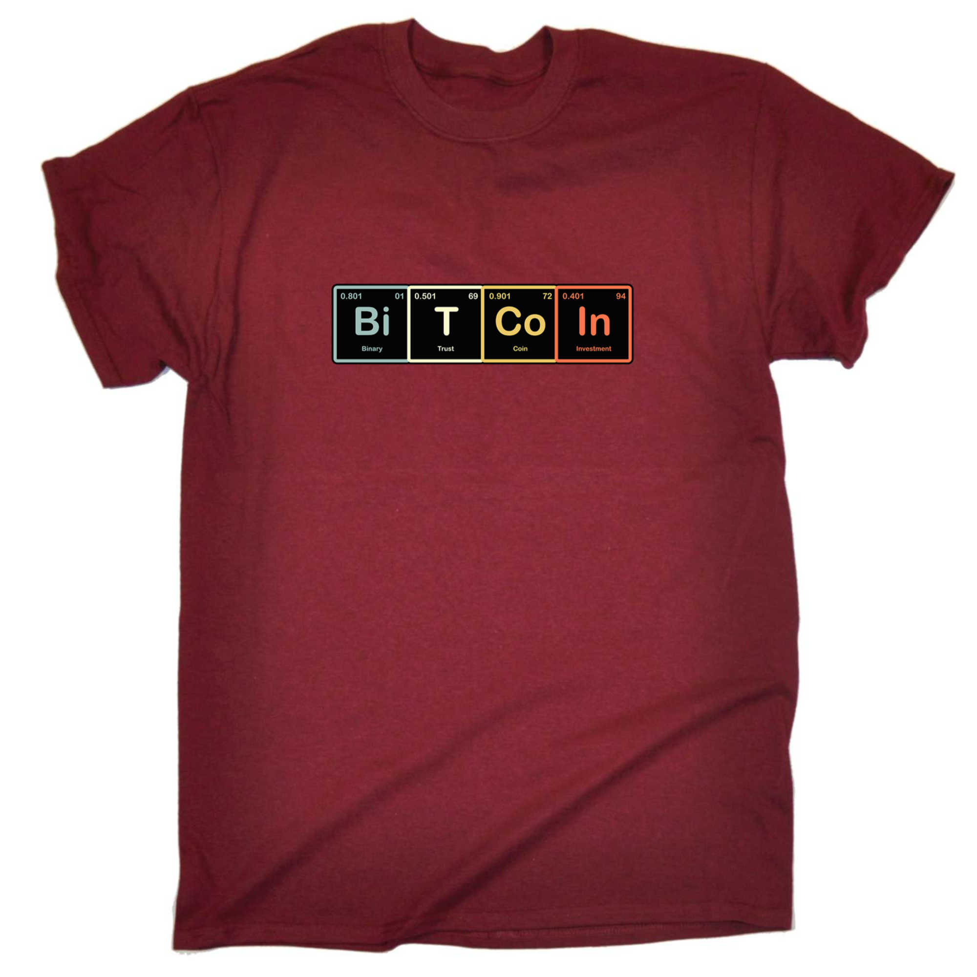 Bitcoin Periodic Table Cryptocurrency - Mens 123t Funny T-Shirt Tshirts