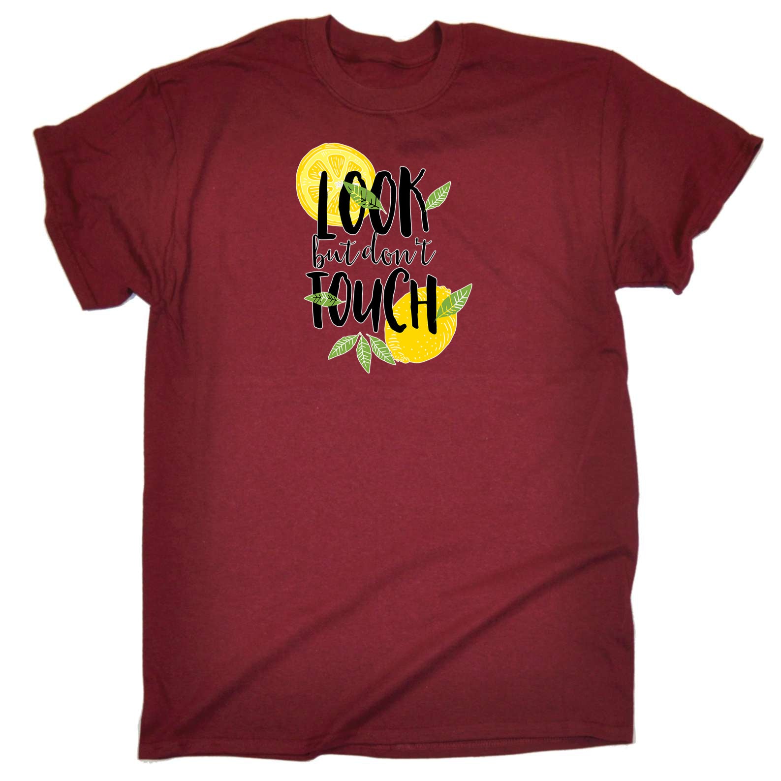 Lemons Look But Dont Touch - Mens 123t Funny T-Shirt Tshirts
