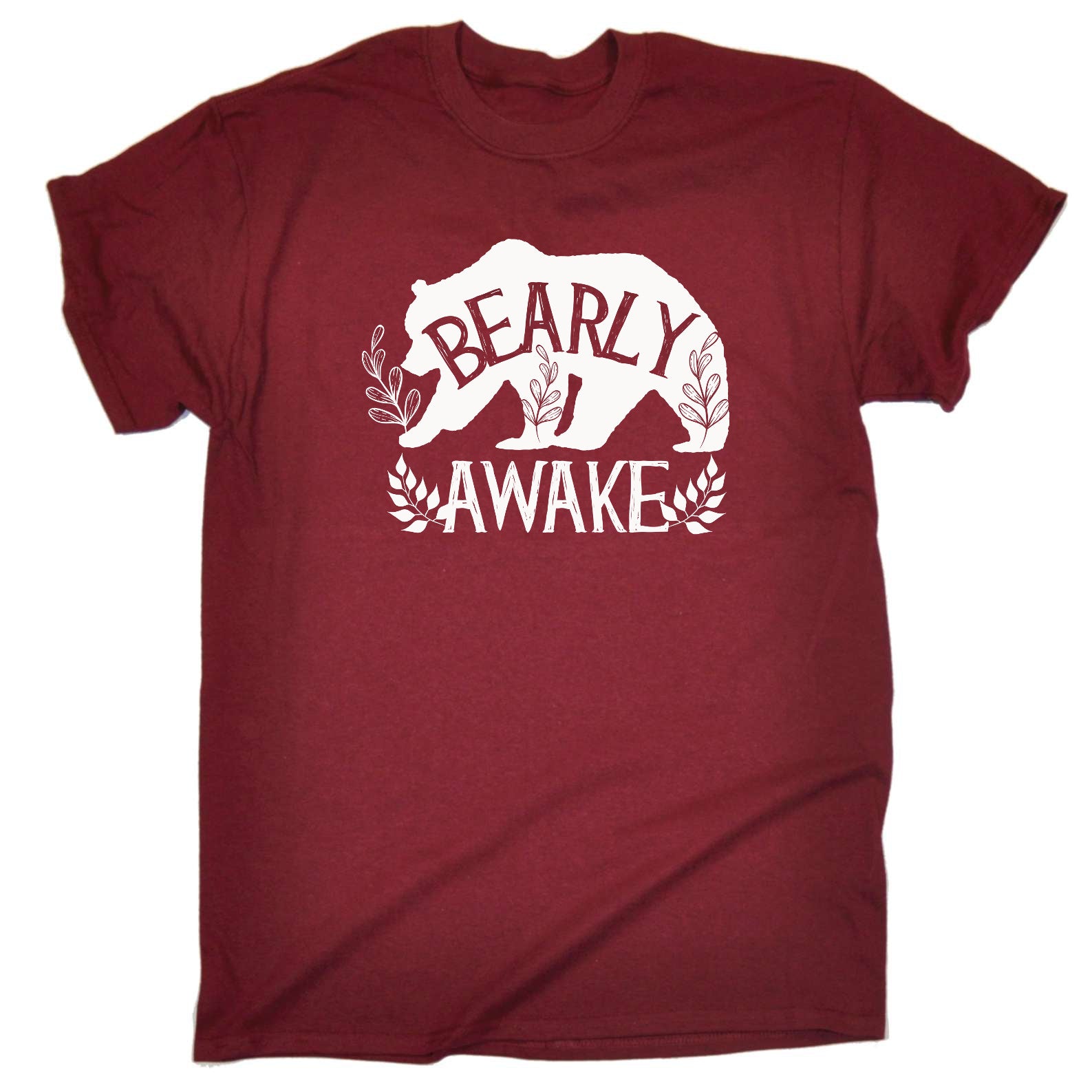 Bear Barly Awake - Mens Funny T-Shirt Tshirts