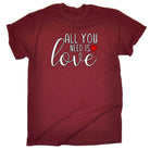 All You Need Is Love Valentines Day - Mens 123t Funny T-Shirt Tshirts