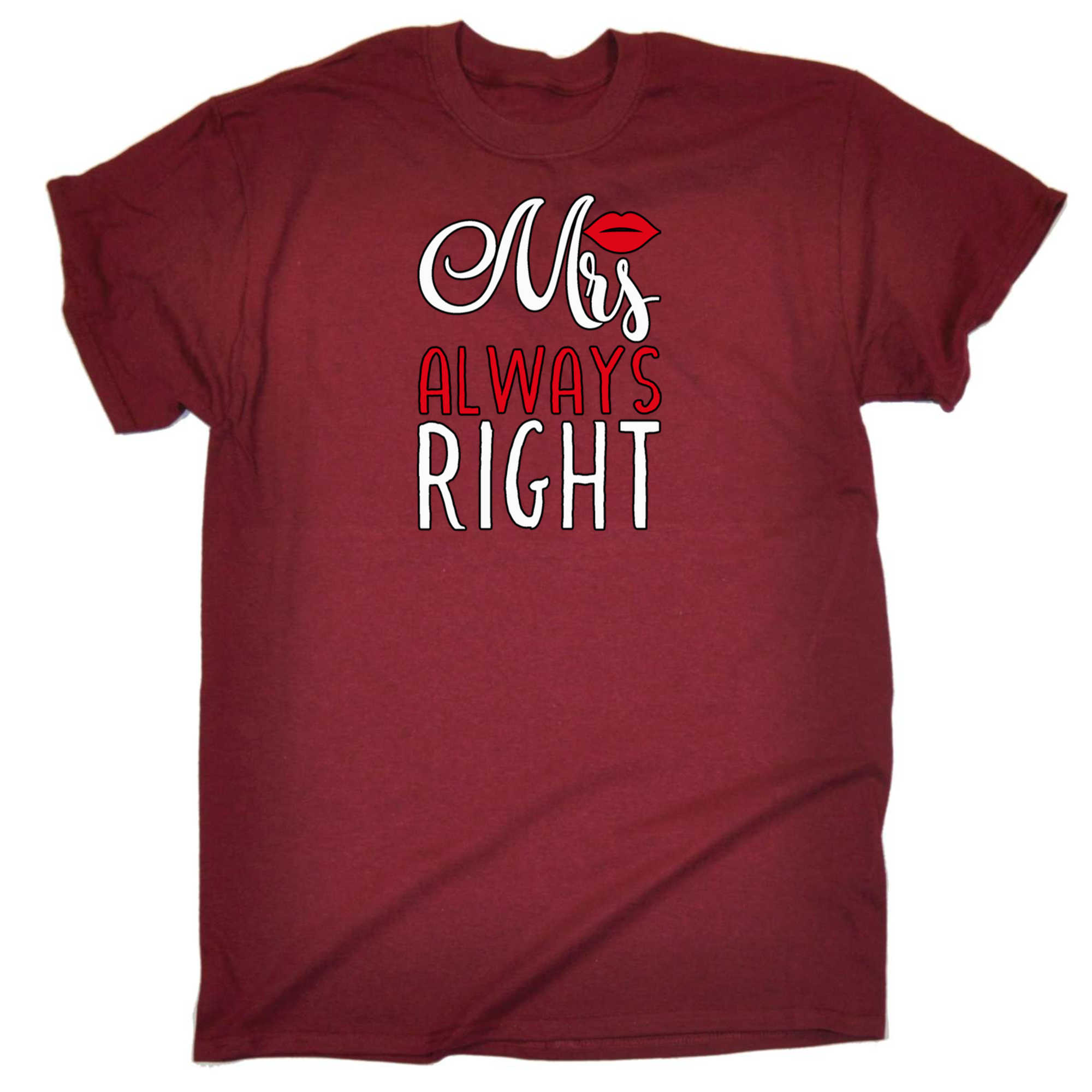 Mrs Always Right Wife Girlfriend Valentines Day - Mens 123t Funny T-Shirt Tshirts