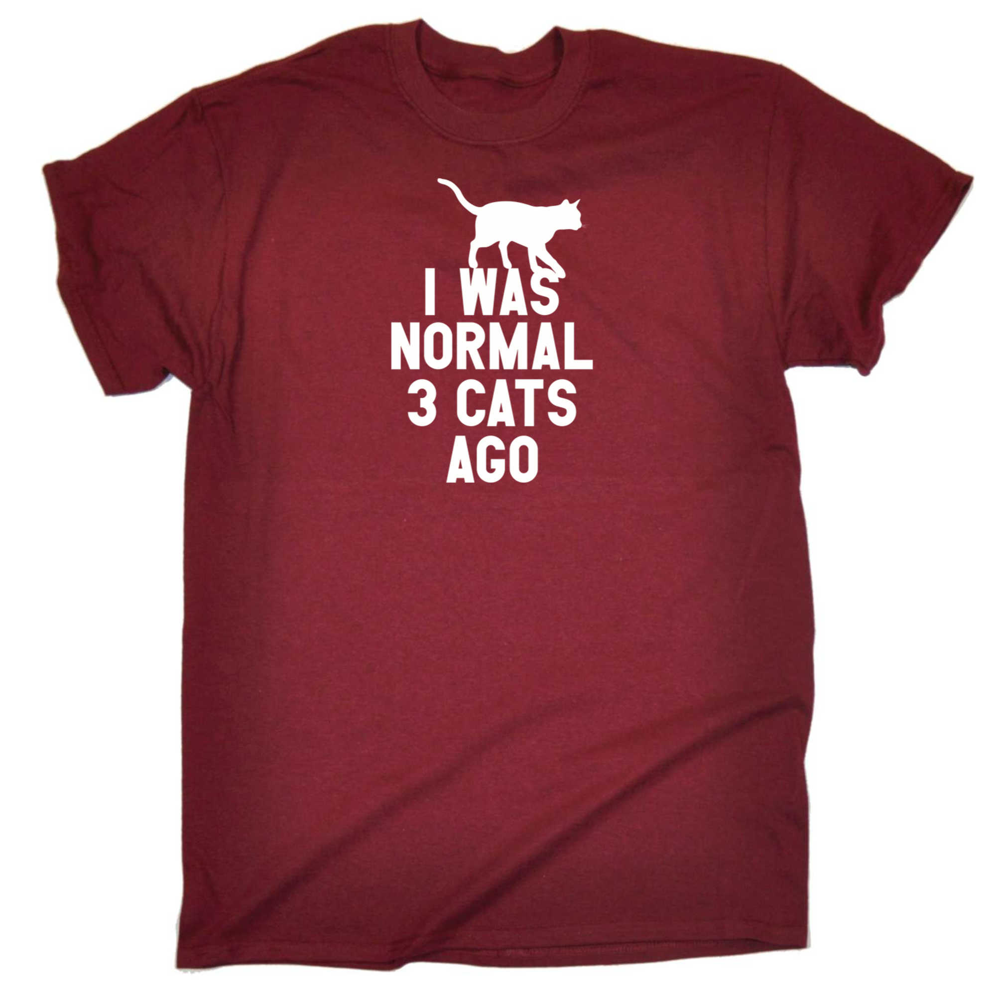 I Was Normal Three Cats Ago Cat - Mens 123t Funny T-Shirt Tshirts