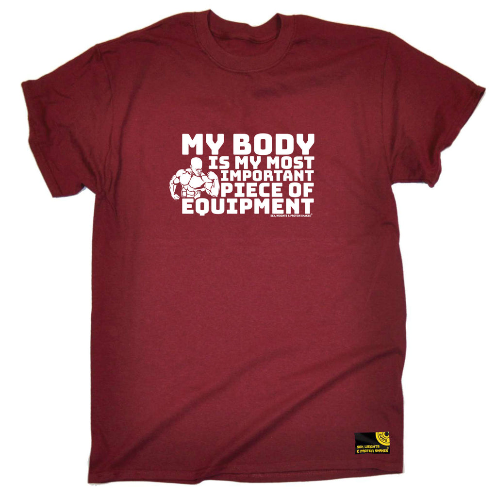 Swps My Body Is My Most Important Piece Of Equipmen - Mens Funny T-Shirt Tshirts