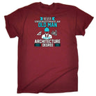 Never Underestimate Old Man Architecture Degree Architect - Mens 123t Funny T-Shirt Tshirts